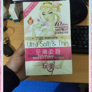 Bao Cao Su Ultra Soft Thin Nội Địa Trung Quốc Hình Cô Gái Hộp 100 Chiếc