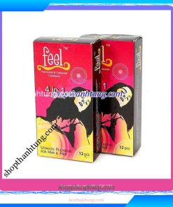 Bao Cao Su Feel 4 in 1 (Hộp 12 Chiếc) – Hàng Chính Hãng