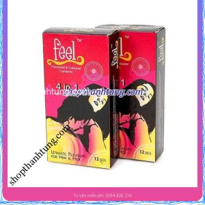 Bao Cao Su Feel 4 in 1 (Hộp 12 Chiếc) – Hàng Chính Hãng