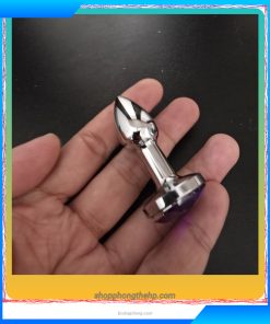 Phích cắm kích thích hậu môn inox đính đá 1.5cm