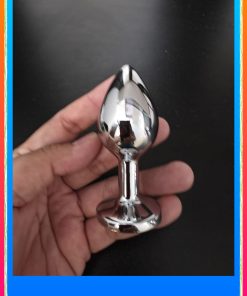 Phích cắm kích thích hậu môn inox đính đá 2.5cm