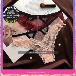 Alternative view of Quần lót lọt khe tại Hải Phòng 2574 màu đen, sexy đan dây sau