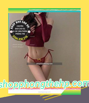 Alternative view of Quần lót lọt khe tại Hải Phòng 3225 dây cột lọt khe viền bèo hoa lá