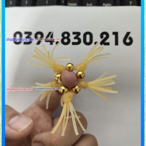 Râu rồng silicon 5 râu 5 bi vàng