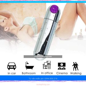 Trứng rung tình yêu inox mini hình viên đạn rung 10 chế độ