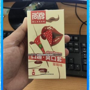 Bao cao su Oral Elasun Strawberry quan hệ bằng miệng hương dâu tây