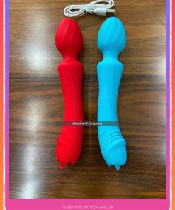 sextoy 2 đầu, một đầu rung, một đầu lưỡi liếm