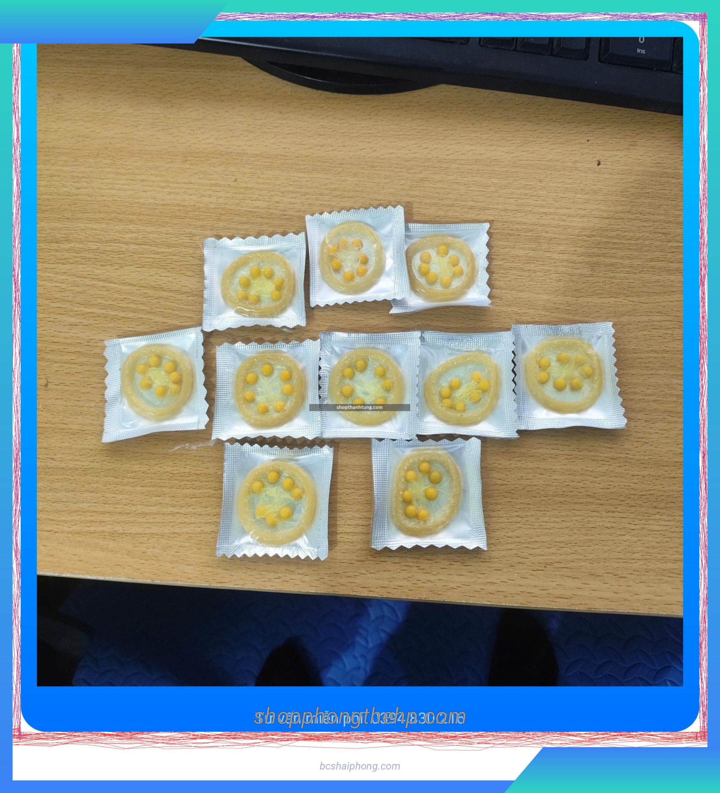 combo 10 chiếc bao cao su 7 bi tổng hợp giá rẻ