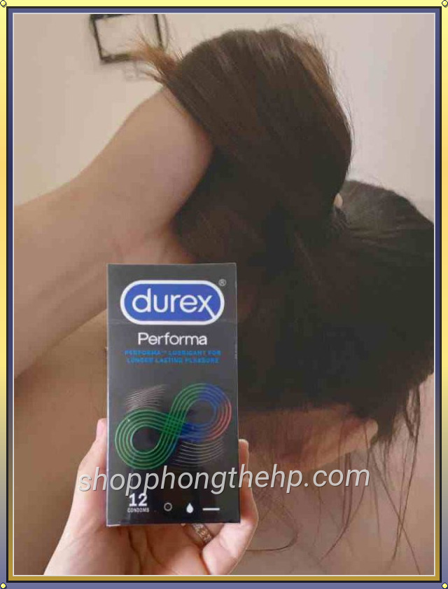 Hình minh họa bao cao su durex performa 116 trong thực tế